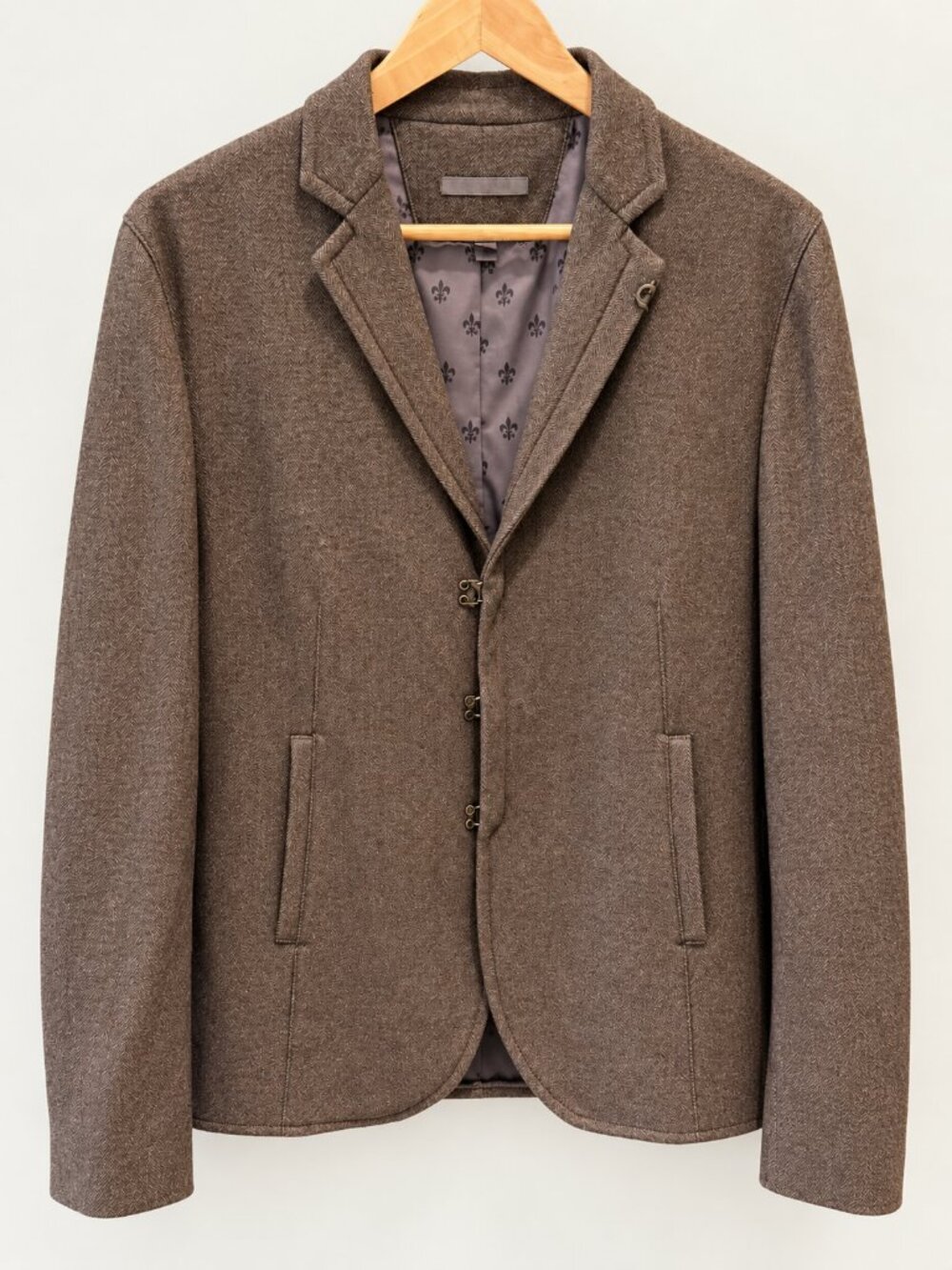John Varvatos Wool Herringbone Blazer | Fits 42R
